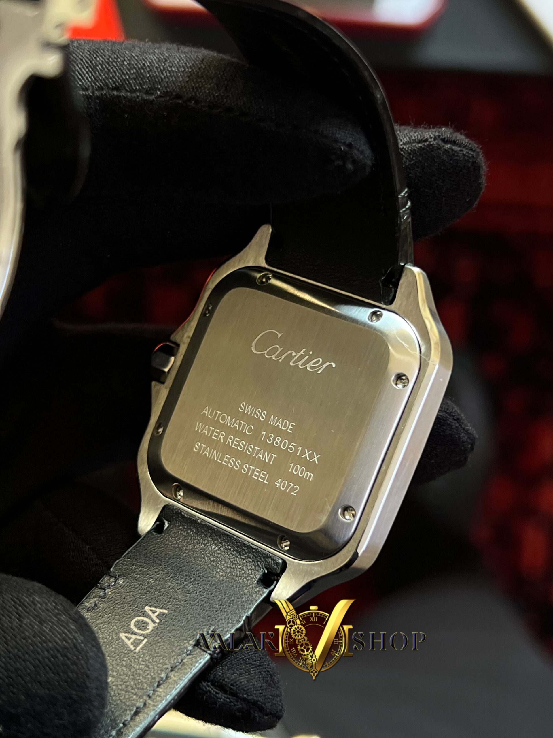 ساعت مردانه کارتیه دسانتوس مشکی cartier de santos - Image 3