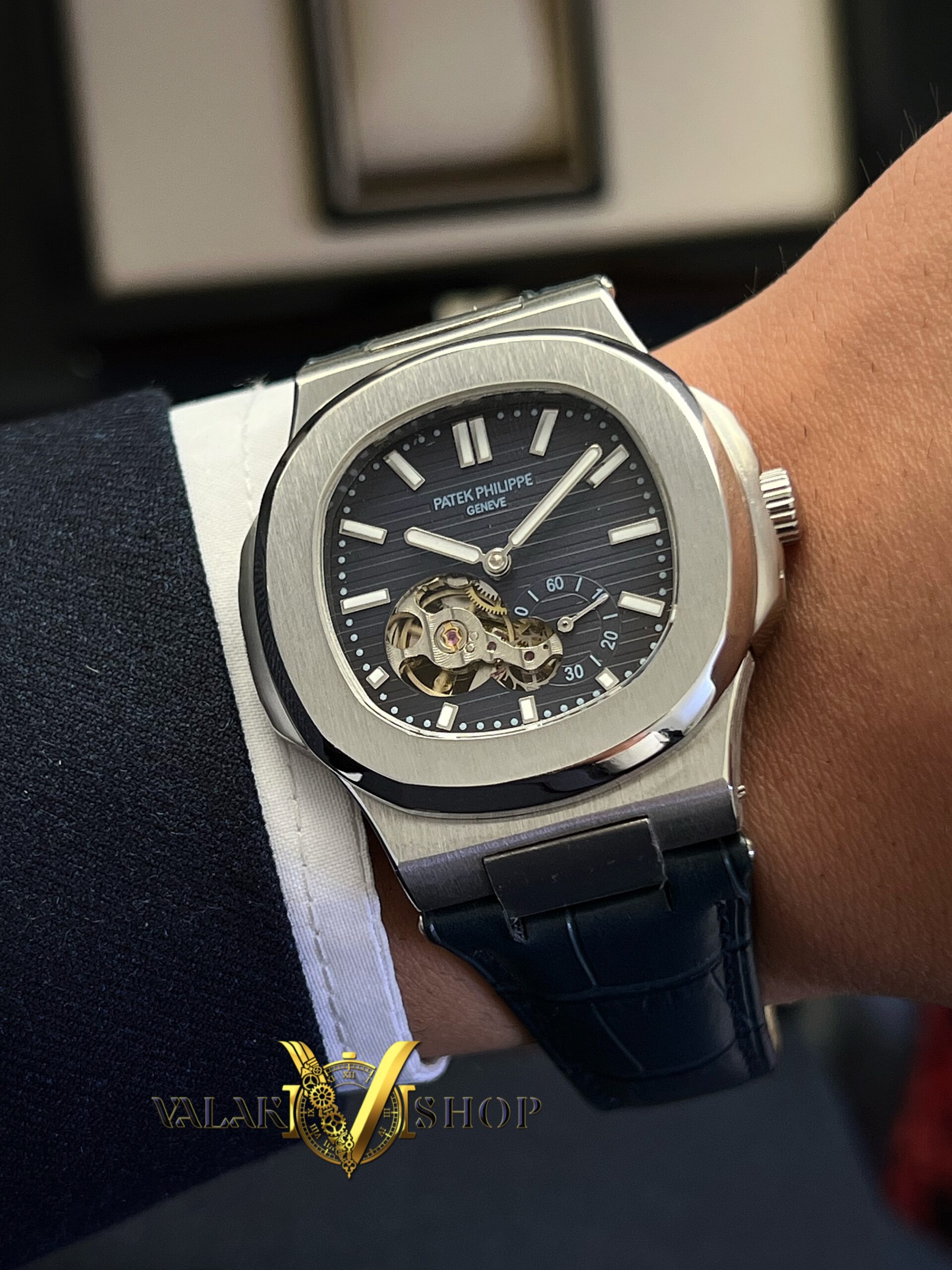ساعت مردانه پتک فیلیپ چرمی اتومات patek philippe