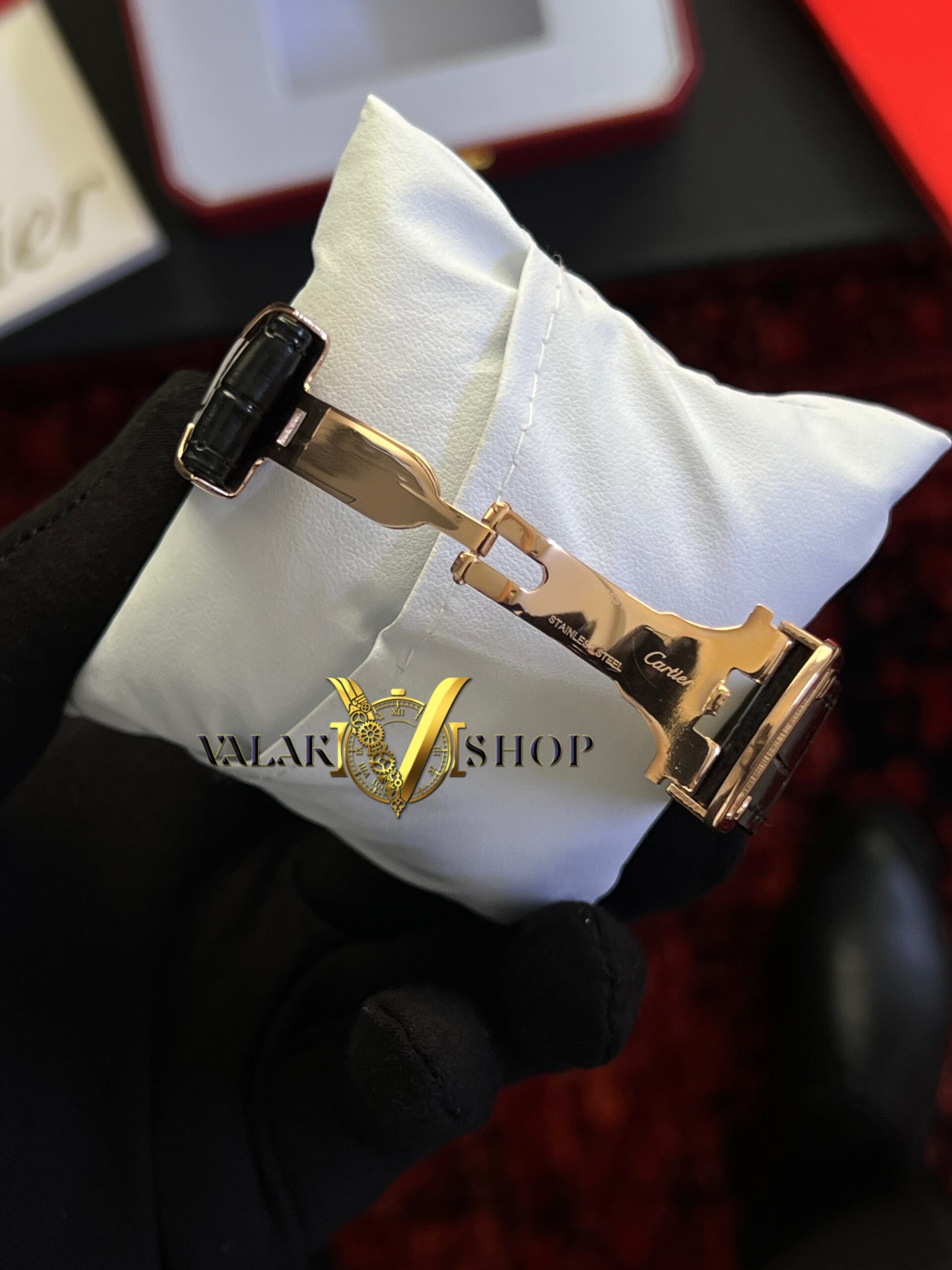 ساعت مردانه Cartier موتور اتومات رزگلد | پشت شیشهای 5311 - Image 5