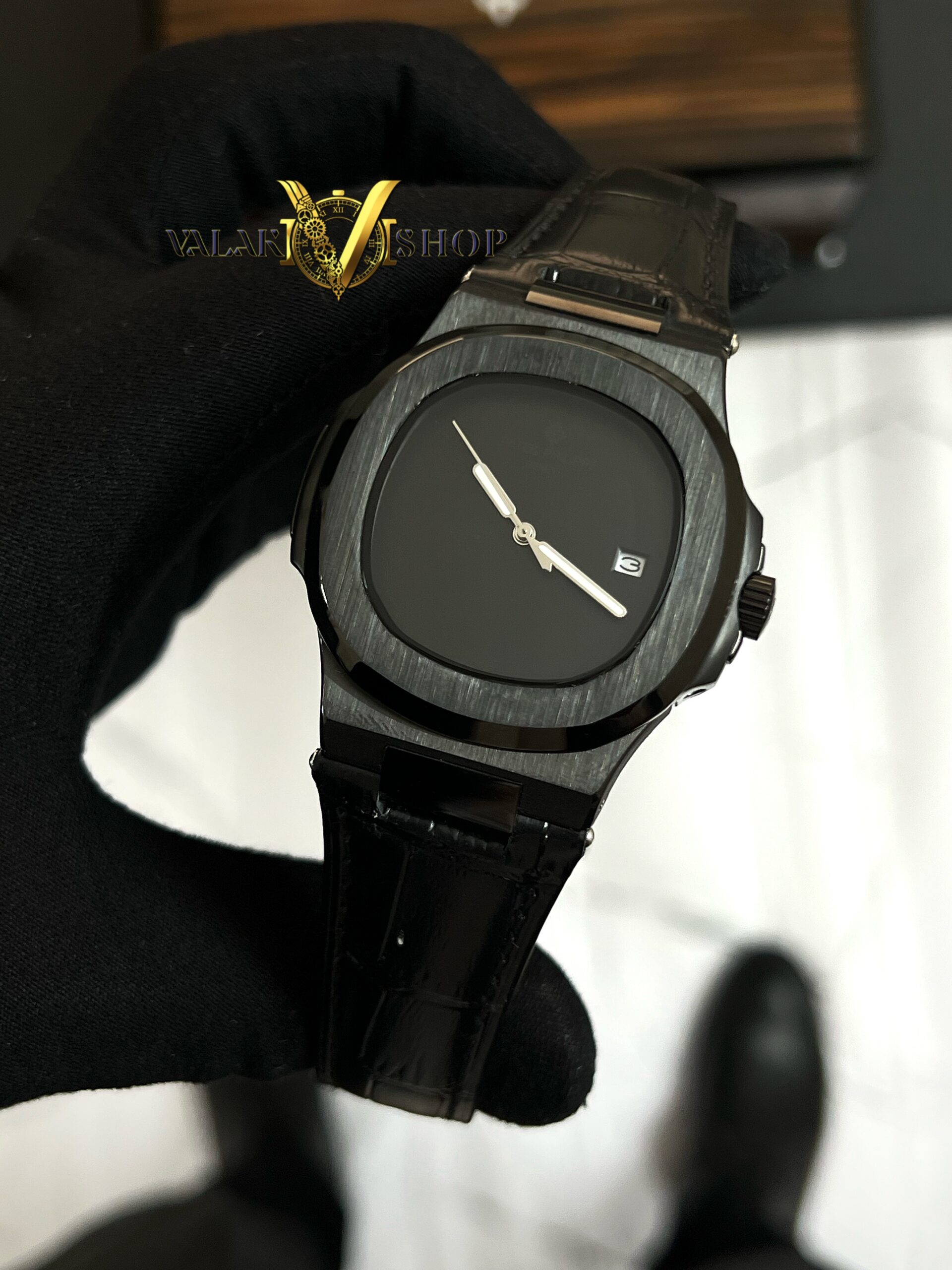 ساعت پتک فیلیپ اتوماتیک صفحه مهندسی مشکی Patek Philippe - Image 2
