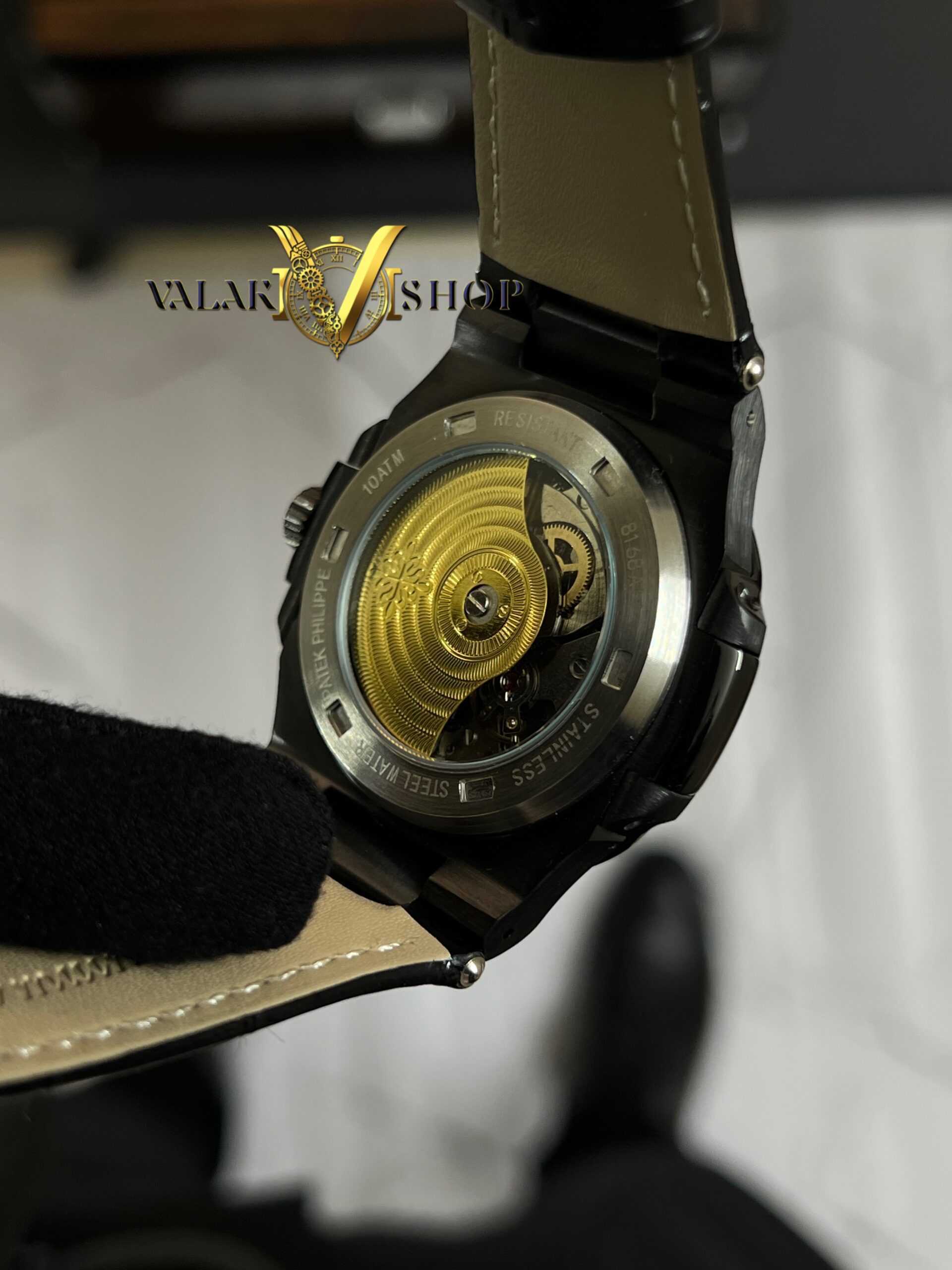 ساعت پتک فیلیپ اتوماتیک صفحه مهندسی مشکی Patek Philippe - Image 3