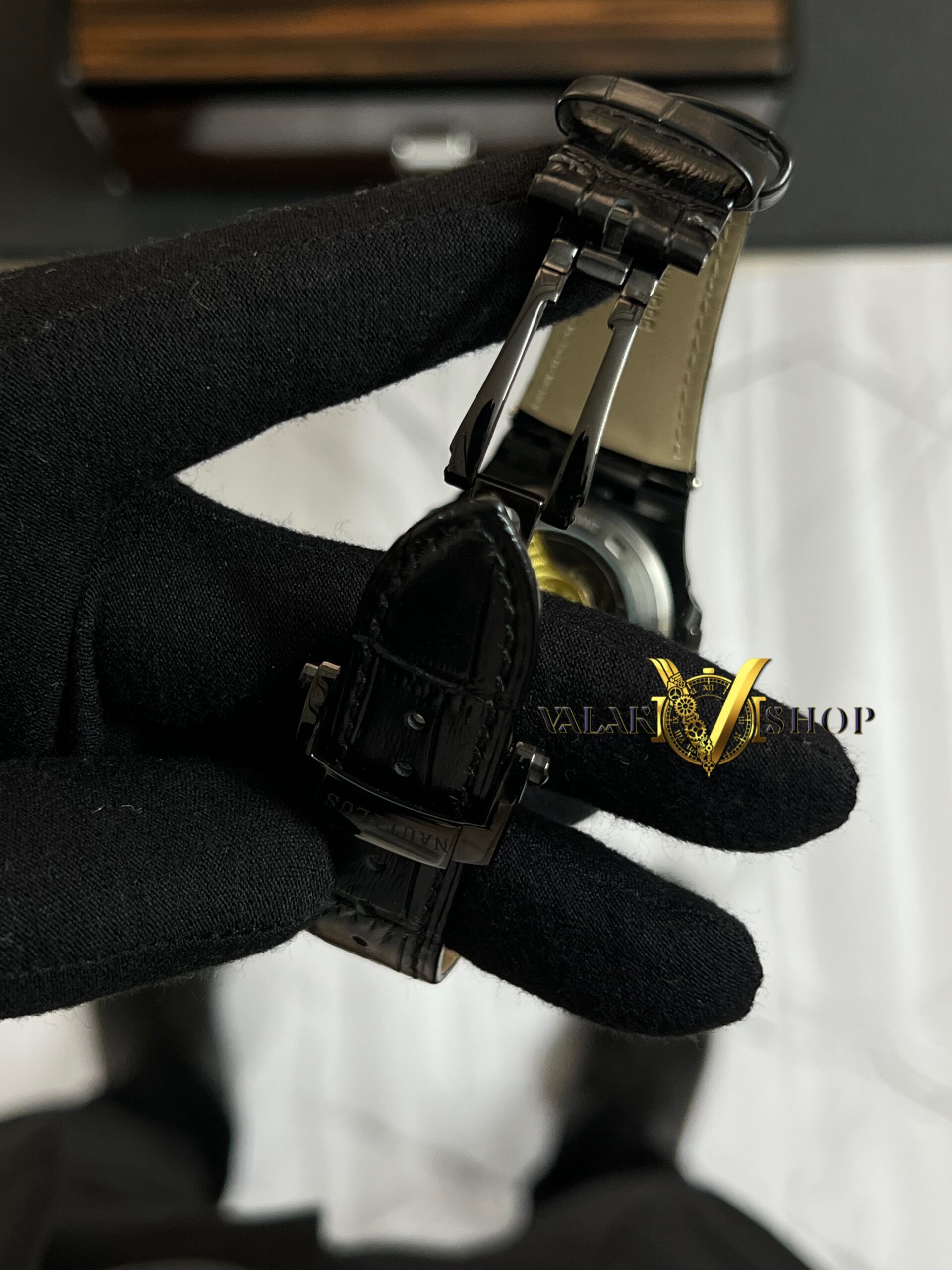 ساعت پتک فیلیپ اتوماتیک صفحه مهندسی مشکی Patek Philippe - Image 4