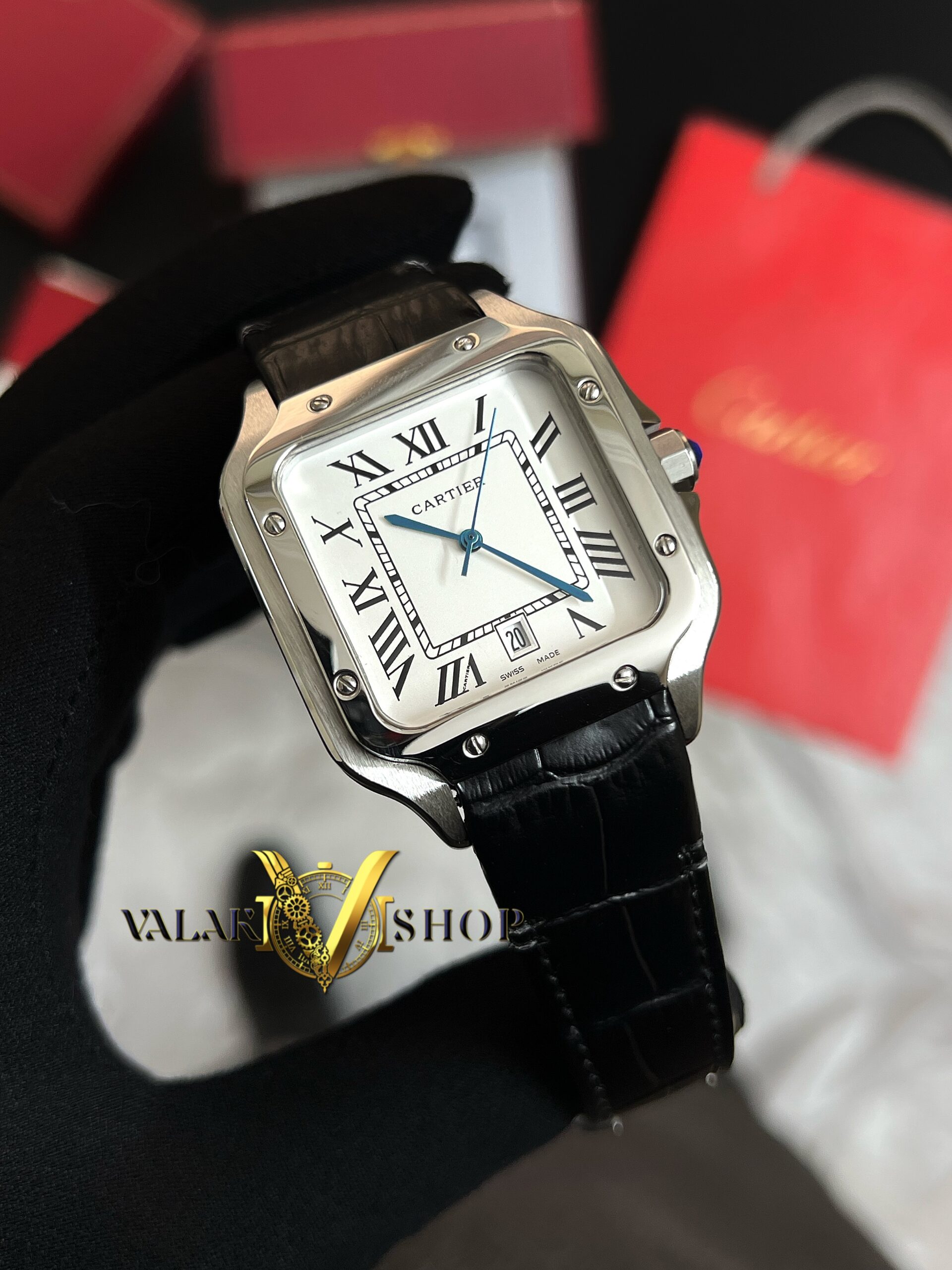 ساعت کارتیه دسانتوس بند چرمی Cartier de santoa - Image 2