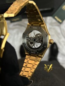 جزئیات موتور اتوماتیک ساعت Audemars Piguet Skeleton Gold