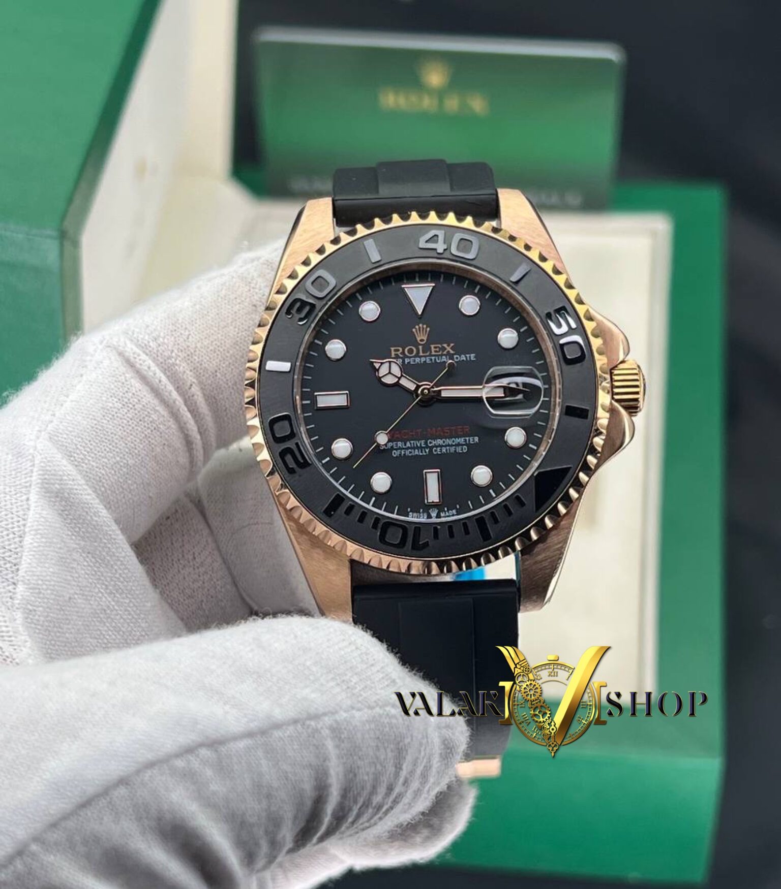 ساعت مردانه رولکس یاخ مستر رزگلد Rolex Yacht-Master