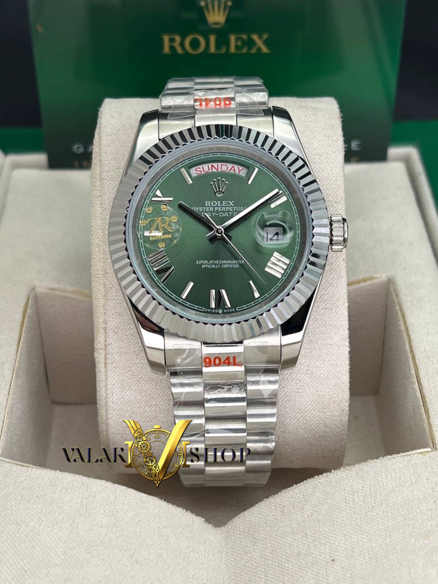 ساعت مردانه رولکس دی دیت اتوماتیک صفحه سبز Rolex Day Date