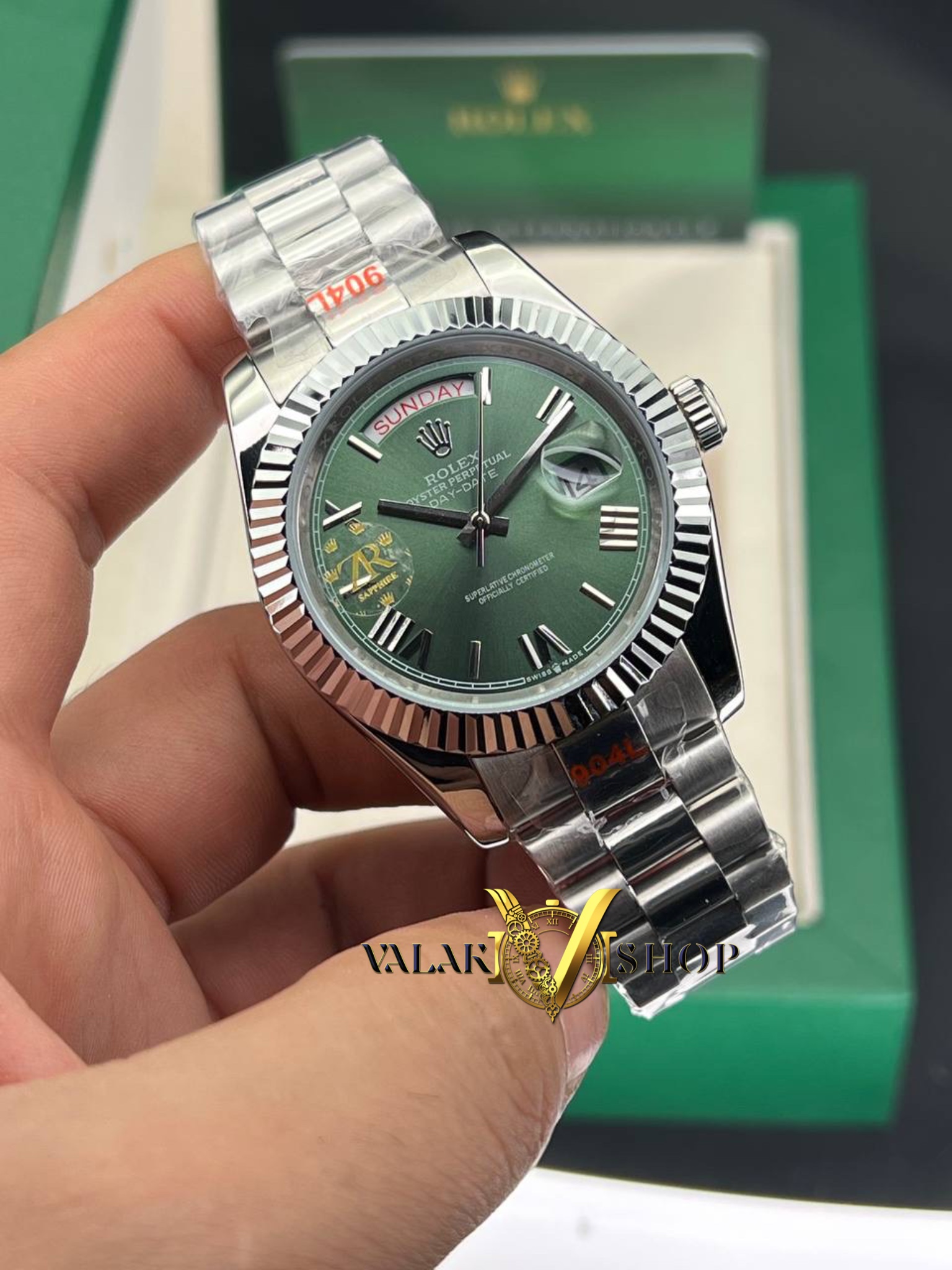 ساعت مردانه رولکس دی دیت اتوماتیک صفحه سبز Rolex Day Date - Image 5