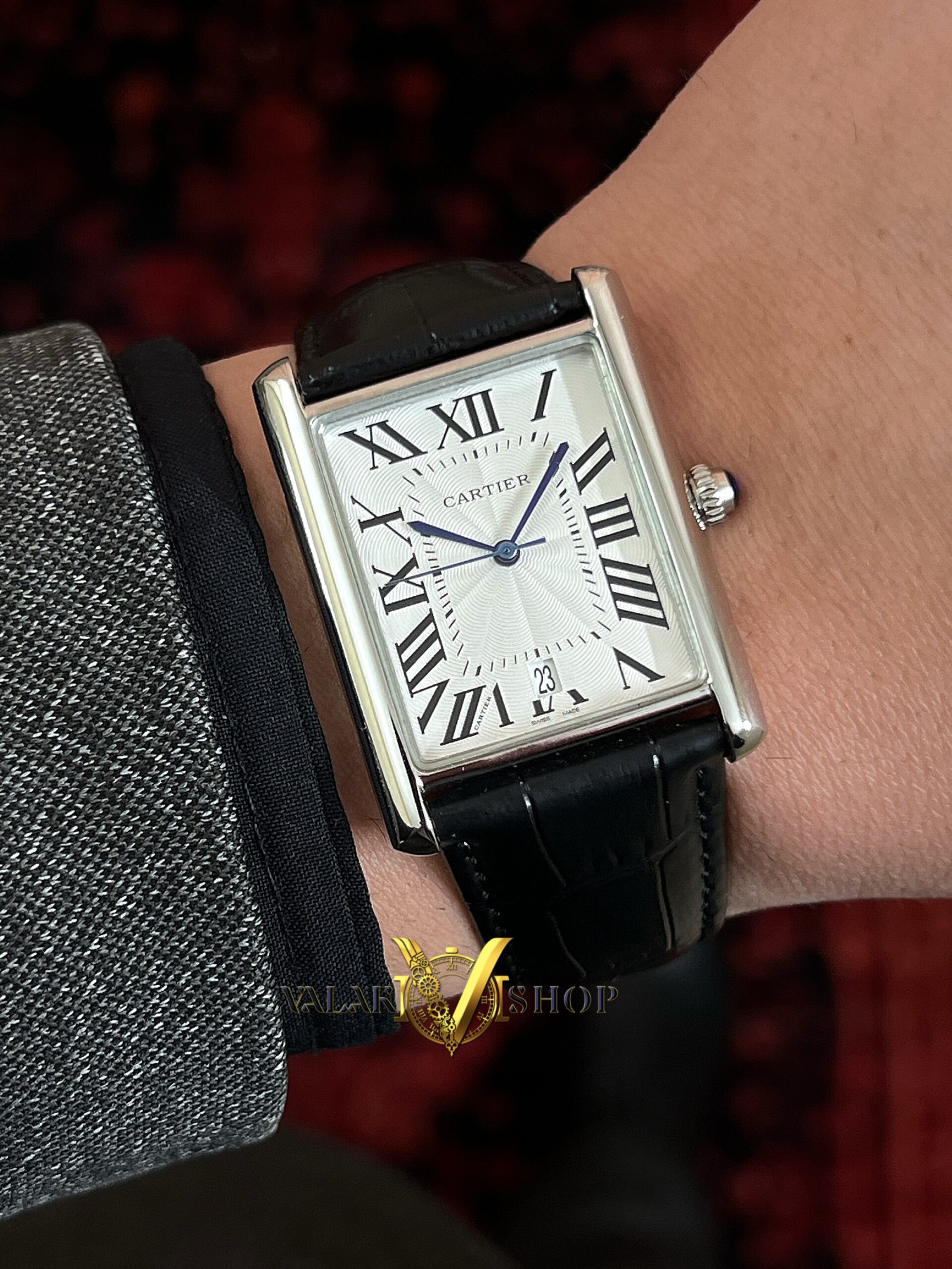ساعت مردانه کارتیه تانک مشکی Cartier Tank