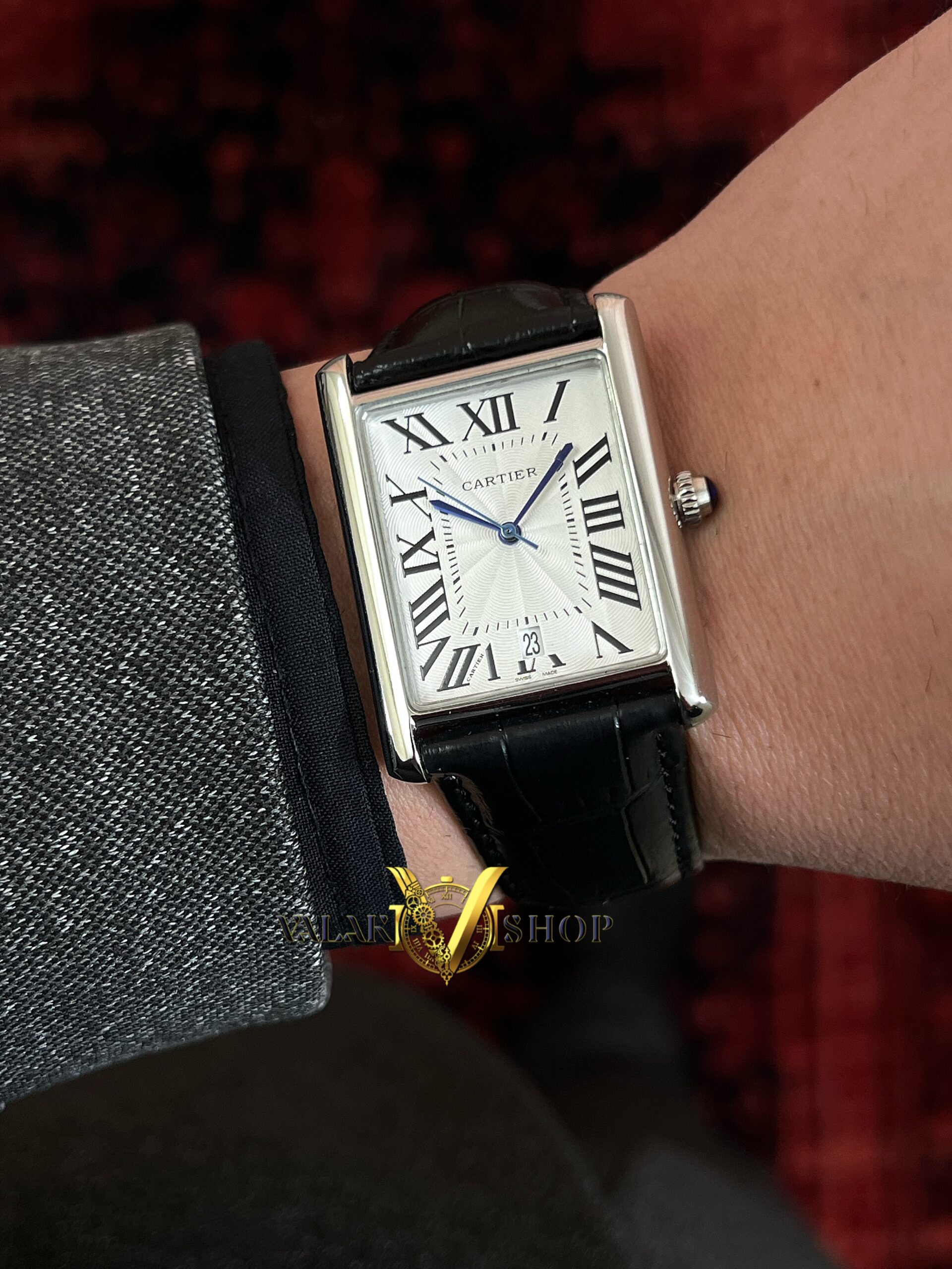 ساعت مردانه کارتیه تانک مشکی Cartier Tank - Image 2